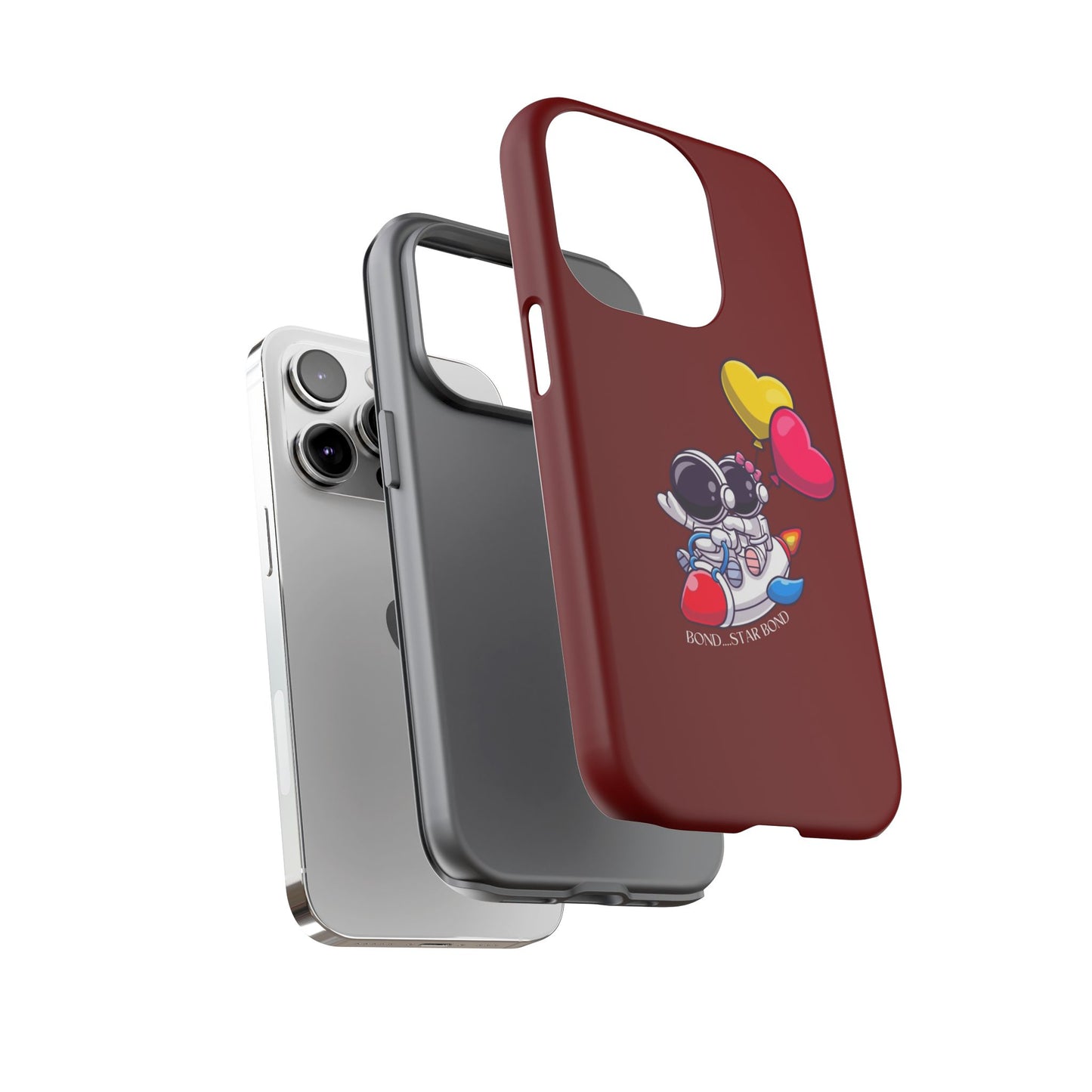 Cute Astronaut Phone Case - Love in Space Design for Couples