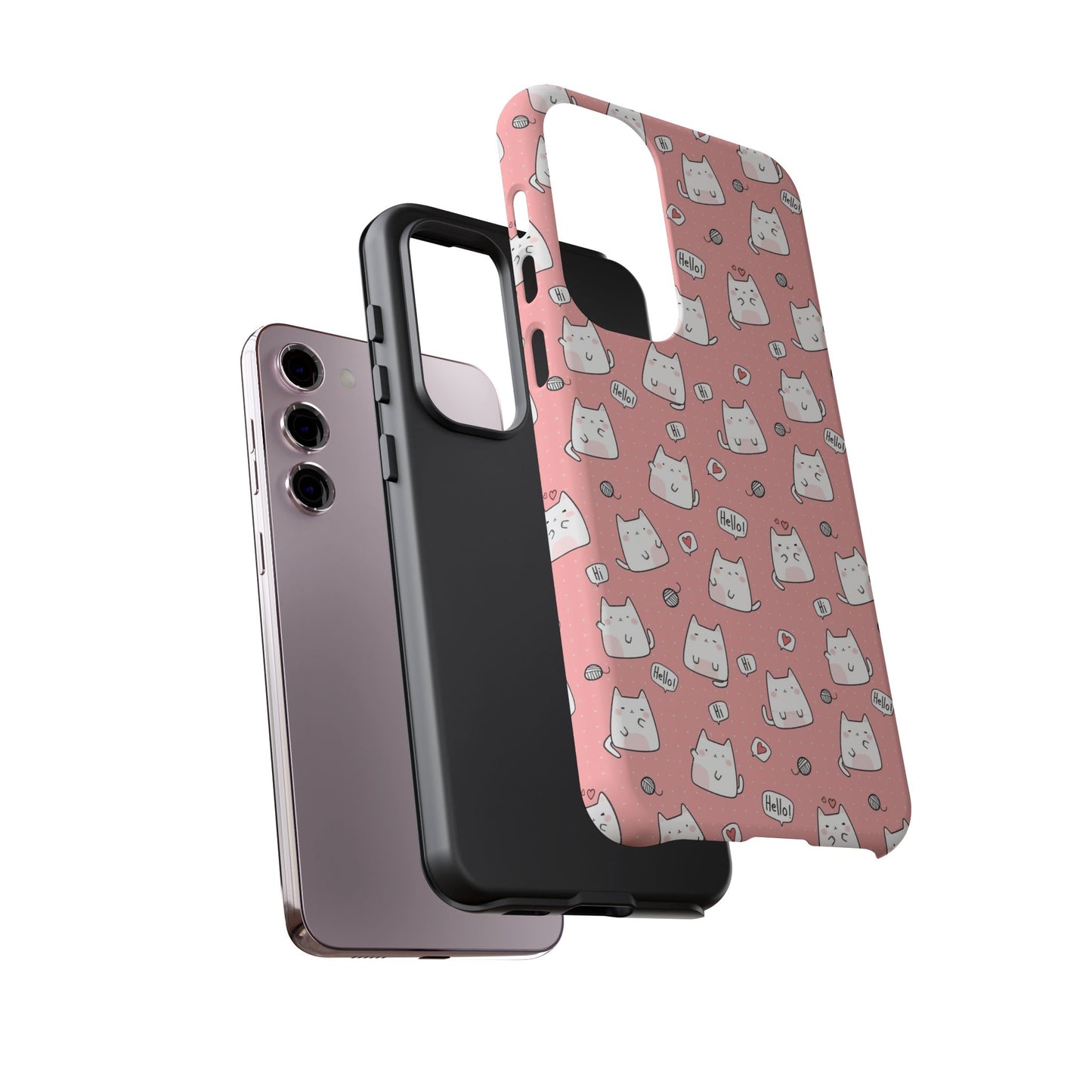 Tough Phone Case, Durable Glossy Cover, Trendy Stylish Design, Cute Protection for Smartphones