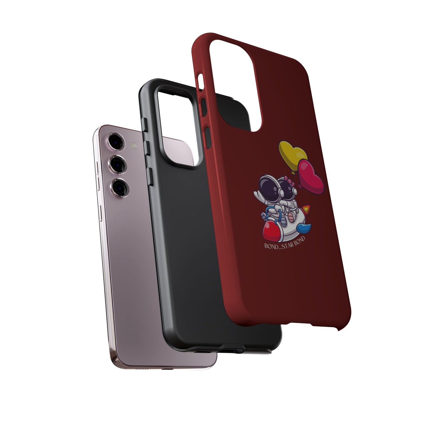 Cute Astronaut Phone Case - Love in Space Design for Couples