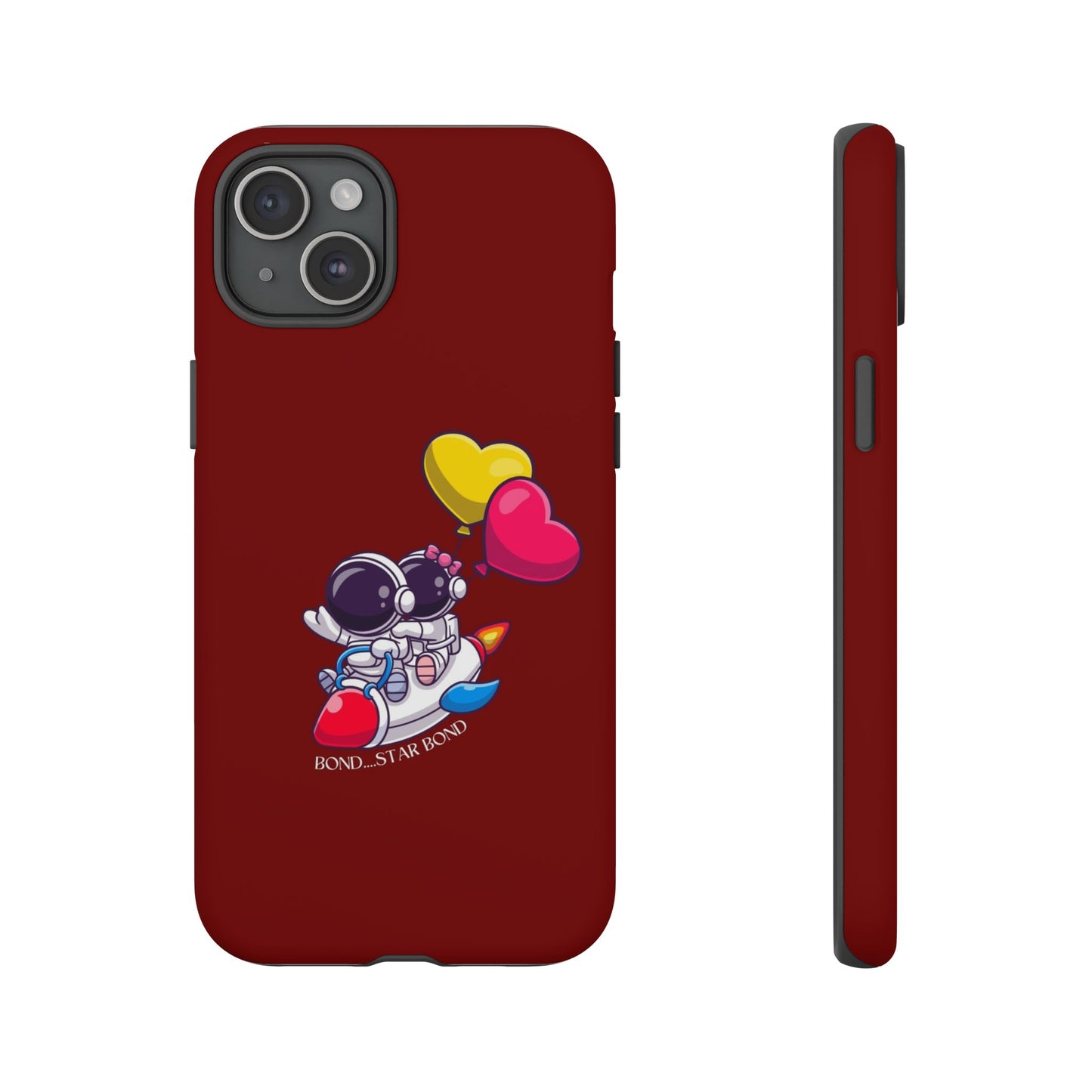 Cute Astronaut Phone Case - Love in Space Design for Couples