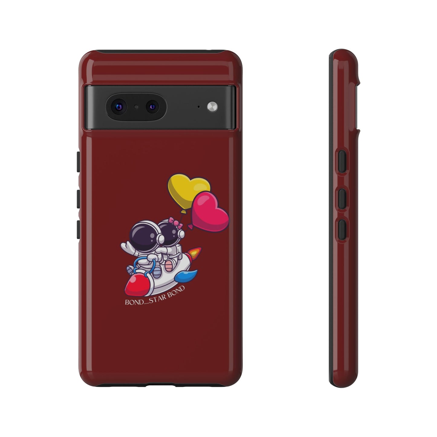Cute Astronaut Phone Case - Love in Space Design for Couples