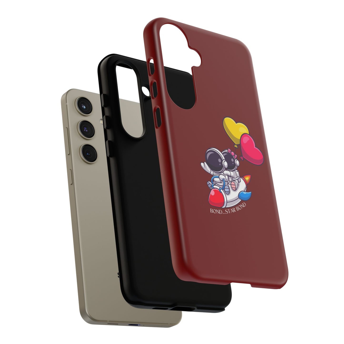 Cute Astronaut Phone Case - Love in Space Design for Couples