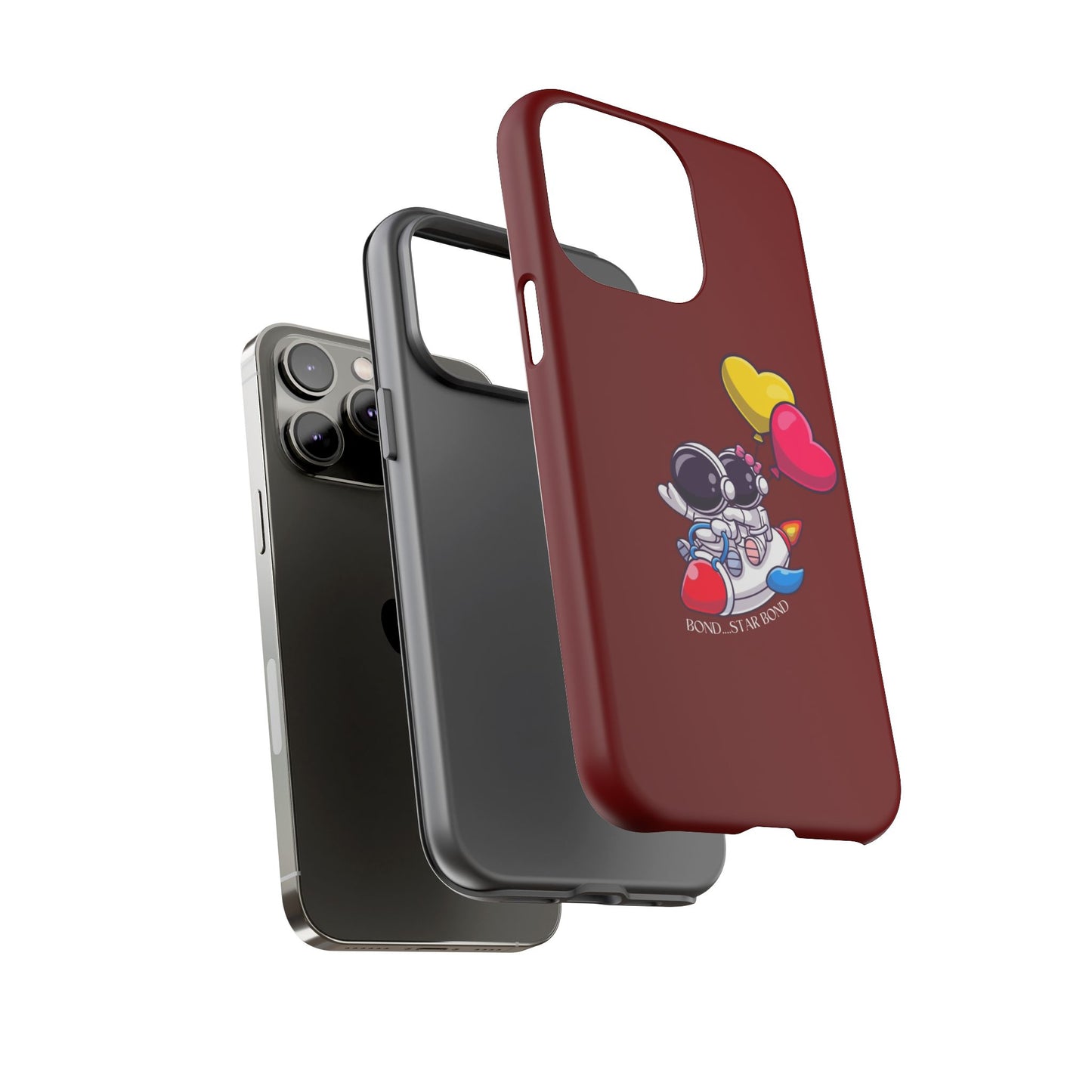 Cute Astronaut Phone Case - Love in Space Design for Couples