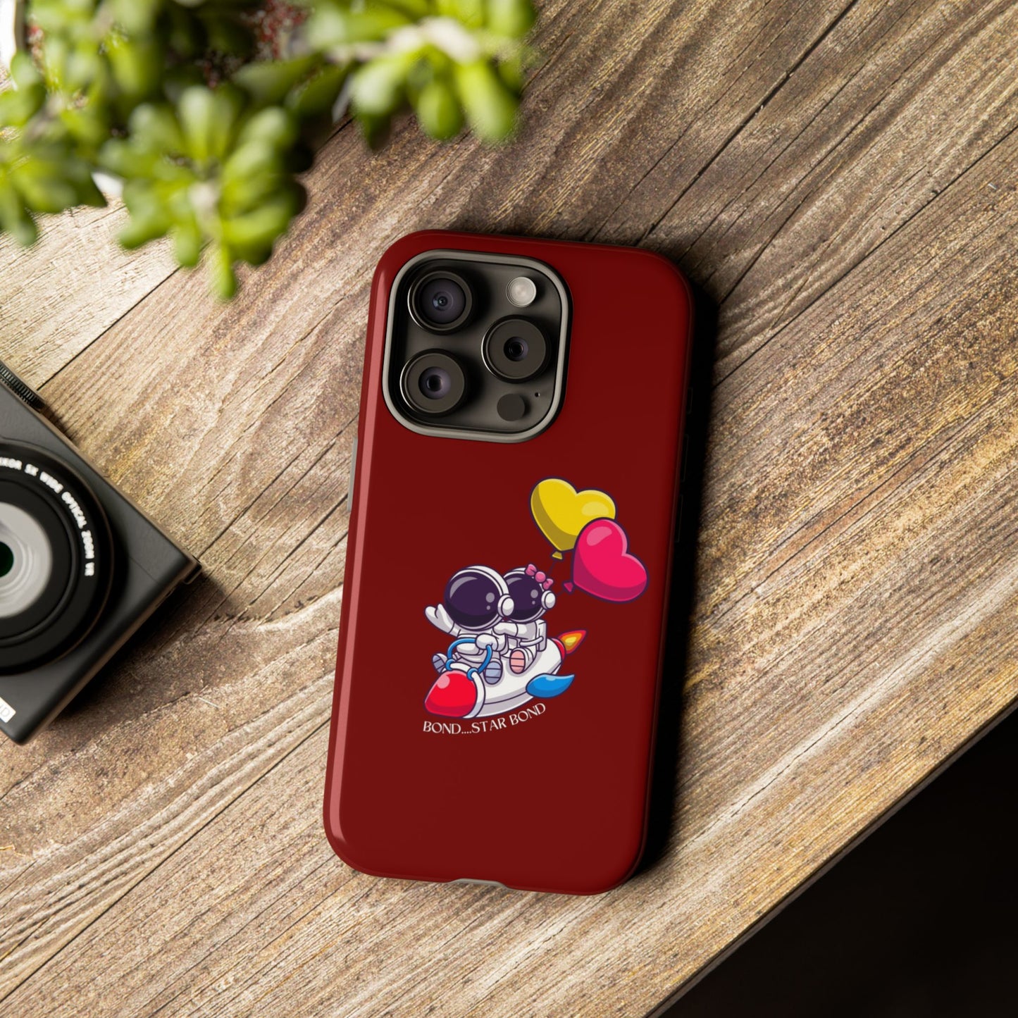 Cute Astronaut Phone Case - Love in Space Design for Couples