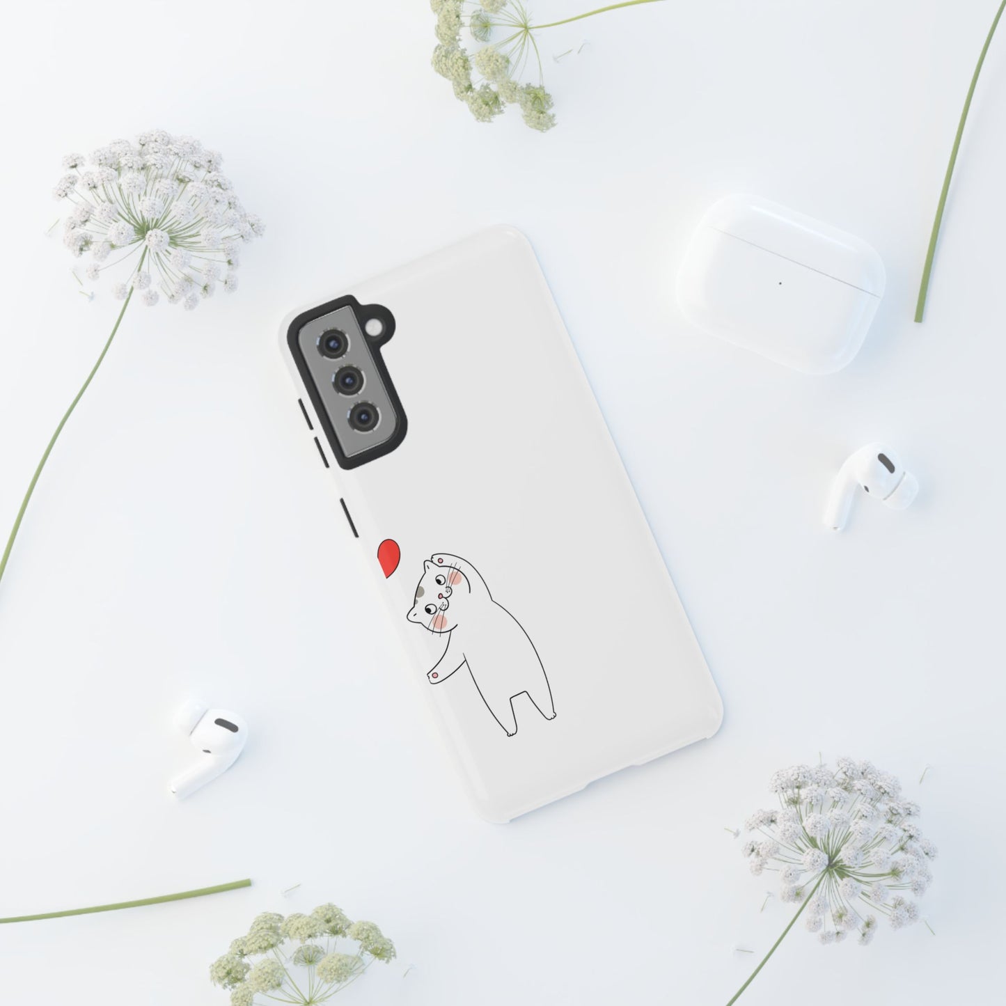 Tough Phone Case, Cute and Stylish Design, Durable Glossy Finish, Trendy Smartphone Protection for Daily Use