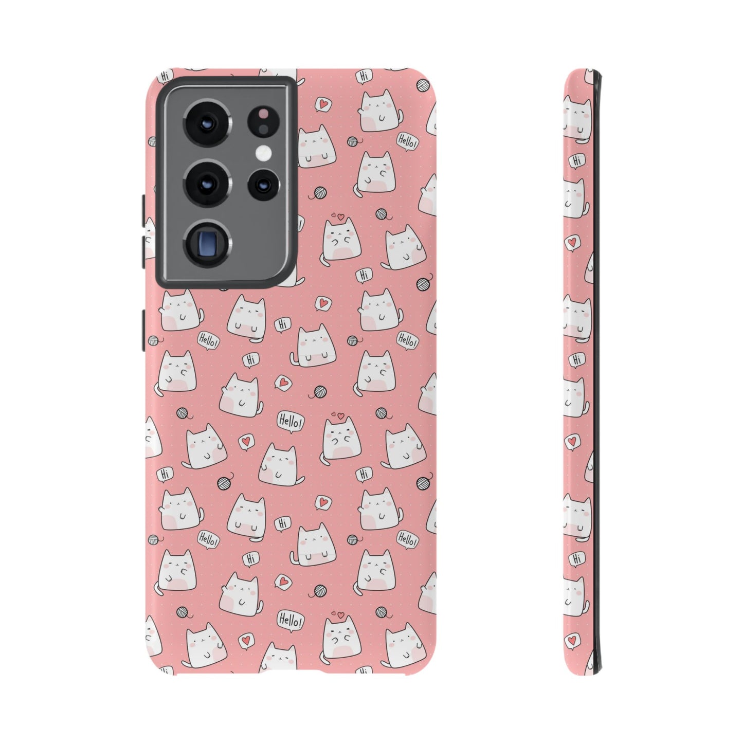 Tough Phone Case, Durable Glossy Cover, Trendy Stylish Design, Cute Protection for Smartphones