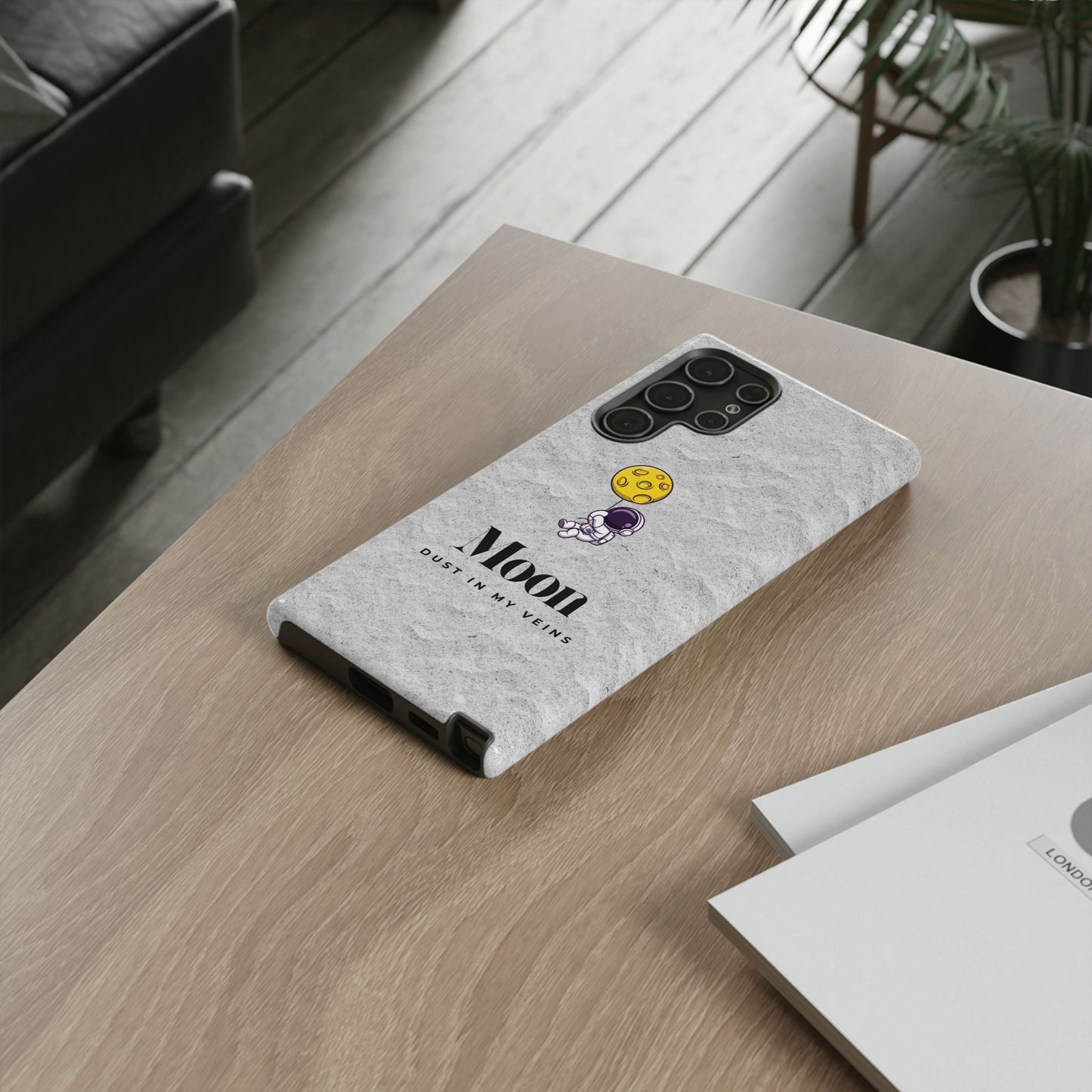 Astronaut Moon Phone Case - "Dust in My Veins" Durable Tough Case