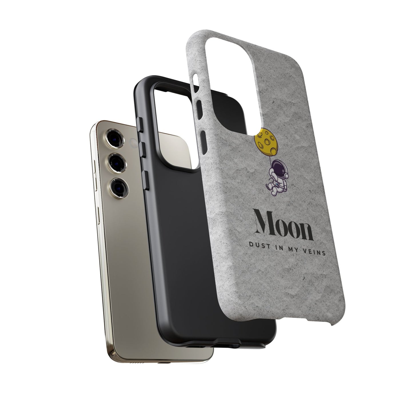 Astronaut Moon Phone Case - "Dust in My Veins" Durable Tough Case
