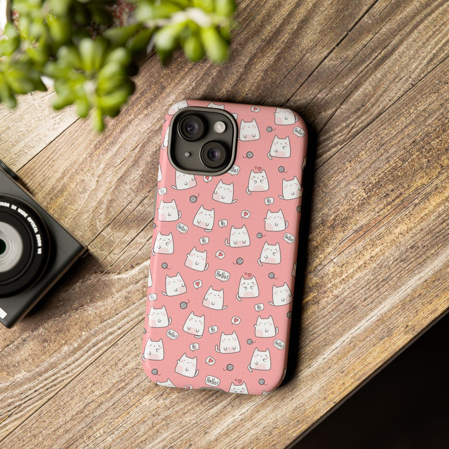Tough Phone Case, Durable Glossy Cover, Trendy Stylish Design, Cute Protection for Smartphones