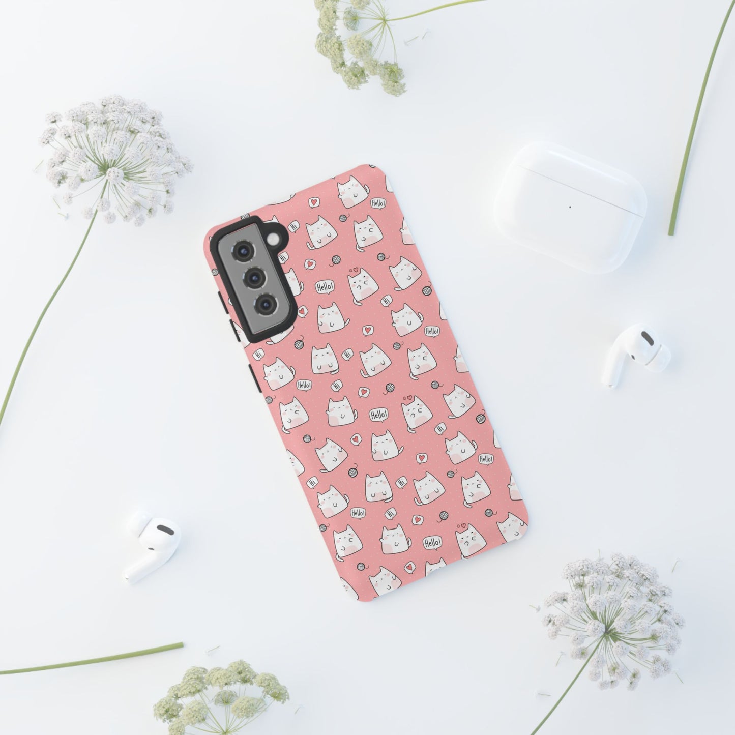 Tough Phone Case, Durable Glossy Cover, Trendy Stylish Design, Cute Protection for Smartphones